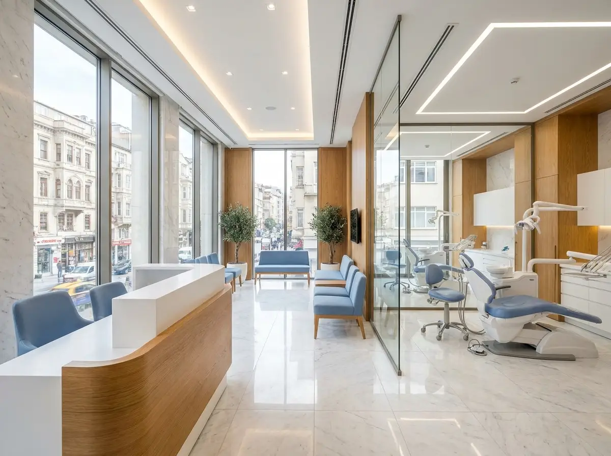 İstanbul’da modern bir diş kliniğinin içi
